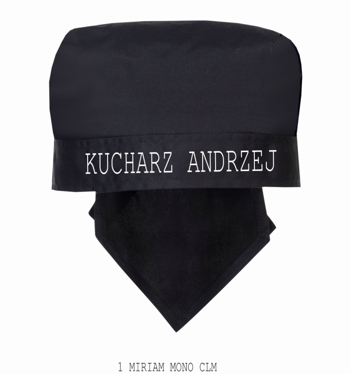 Črna kuhinjska bandana šefa kuhinje