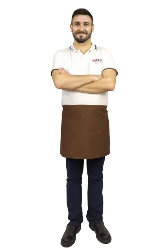 Rjava natakarjeva predpasnik dolžine 40 cm