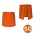 Dolga 50 cm barmanska predpasnik v oranžni barvi