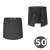 Dolga siva barmanska predpasnik 50 cm