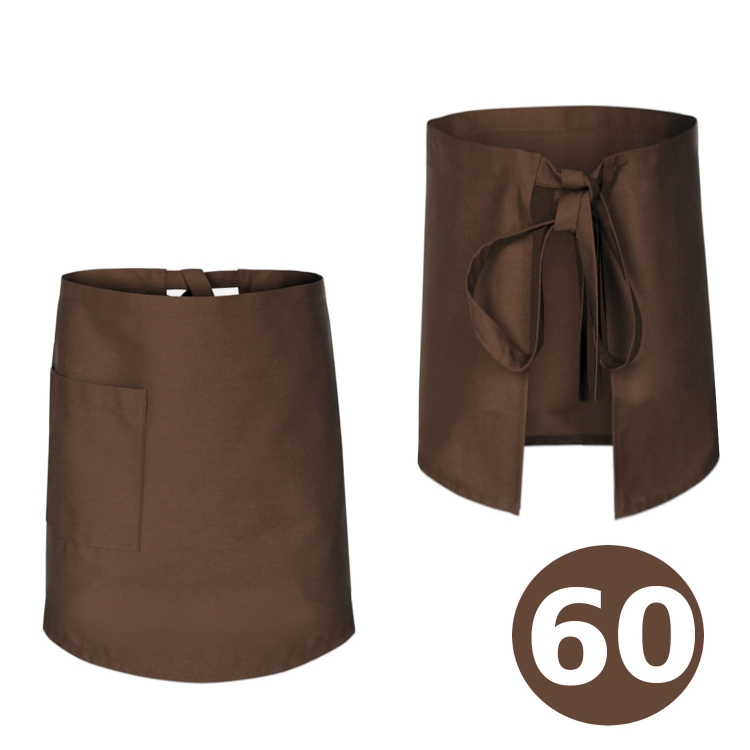 Kelnarska kuhinjska predpasnik rjav 60cm