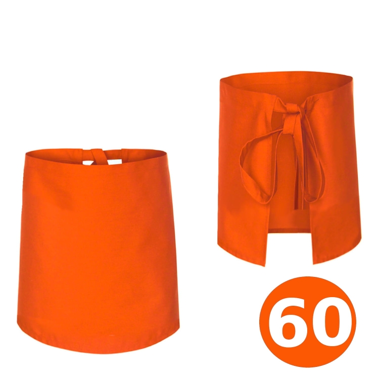 Dolga barmańska predpasnik oranžna 60cm