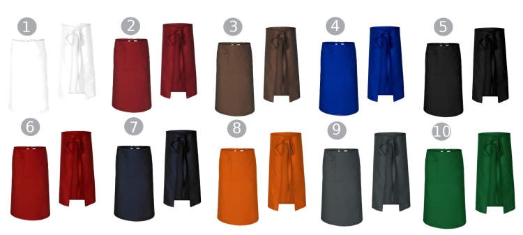 Zelena natakarjeva predpasnik dolžine 90 cm