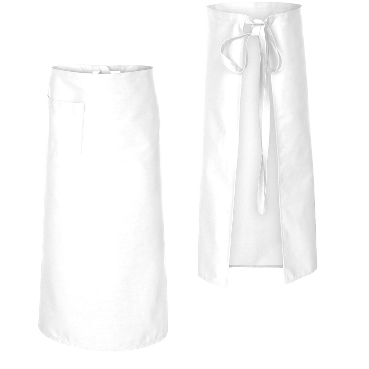 Dolga bela barmanska predpasnik 90 cm