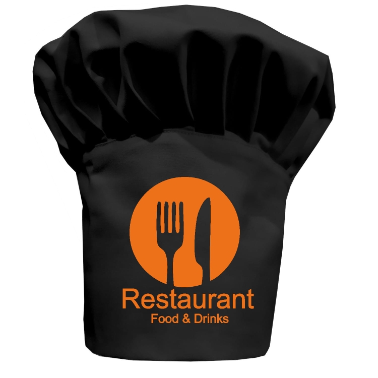 Kuharska kapa Restaurant Food&Drinks z vašim napisom