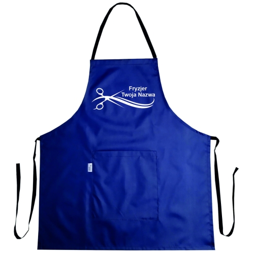 Frizerski plašč z grafiko 'Zlate škarje' vodoodporen