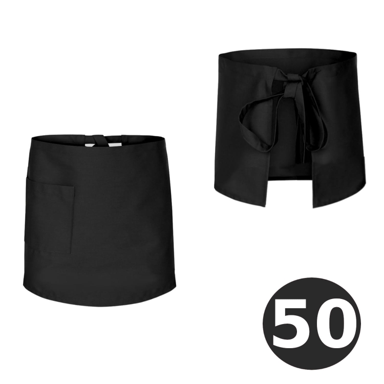 Dolžina 50 cm črna barmanska predpasnik