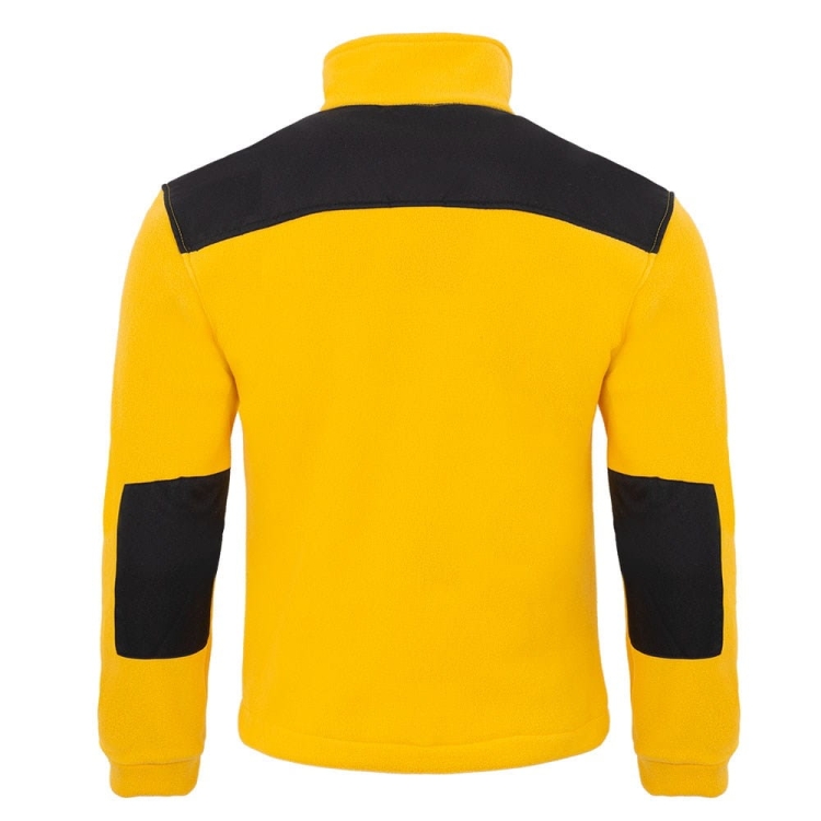 Rumena polarna jopica s črnimi vložki.