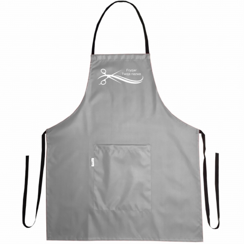 Fartuch fryzjerski wodoodporny z grafiką 'Złote nożyczki'