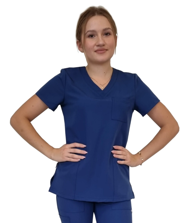 Damska bluza medyczna w kolorze granatowym