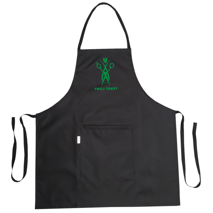 Fartuch fryzjerski z grafiką 'Kwiat nożyczek' starannie wykonany