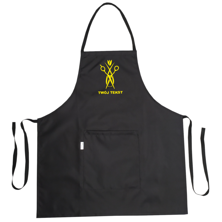 Fartuch fryzjerski z grafiką 'Kwiat nożyczek' wygodny