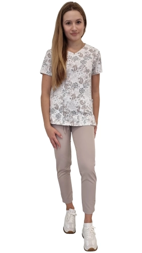 Komplet medyczny damski w kolorowe wzory