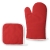 Czerwona rękawica kuchenna z łapką zestaw