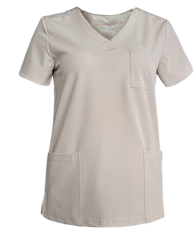 Bluza medyczna w kolorze jasny beż dla kobiet