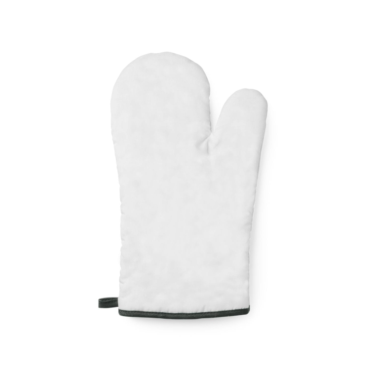 Czarna rękawica kuchenna z lamówką