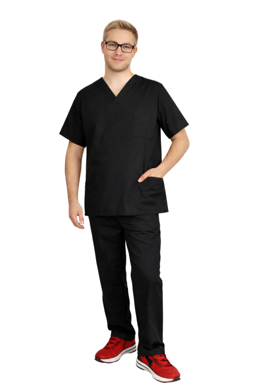 Komplet medyczny męski CLINIC w kolorze czarnym