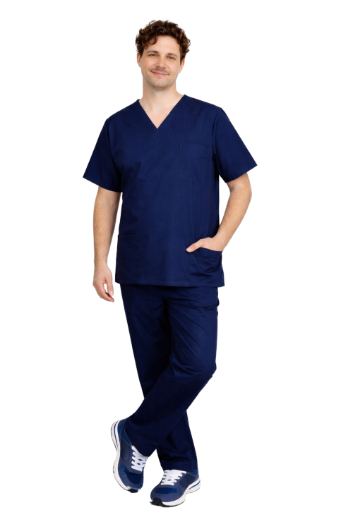 Moške medicinske hlače v modri barvi