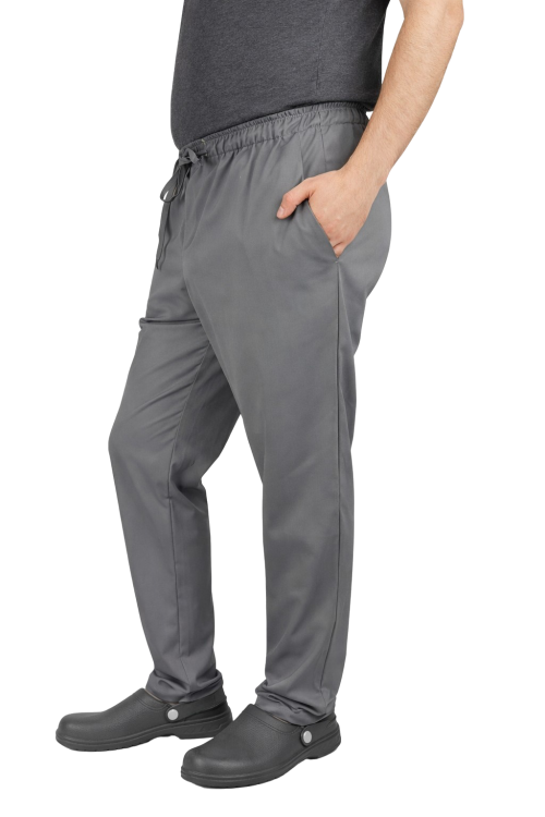 Spodnie kucharskie męskie szare FIT