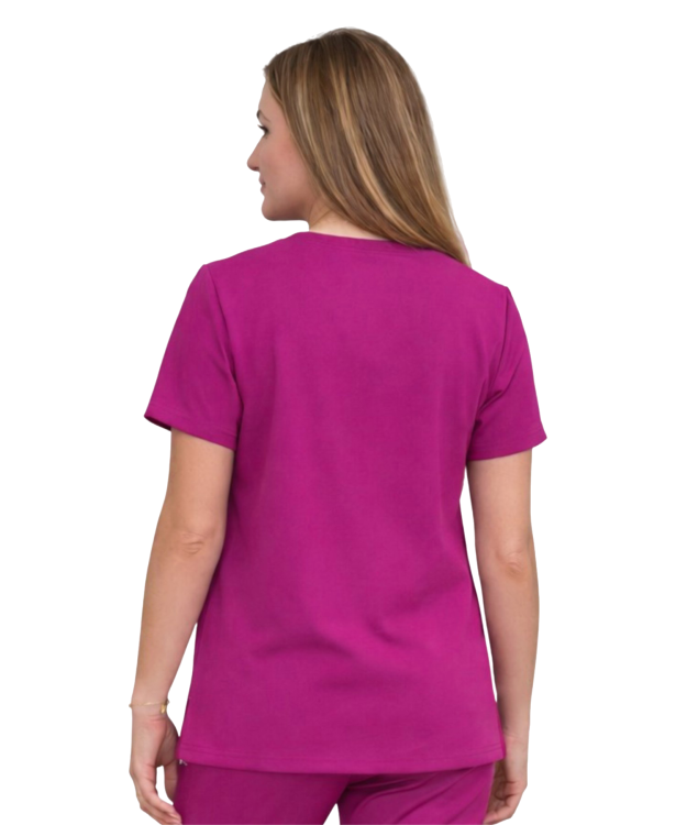 Damska bluza medyczna w kolorze purpurowym