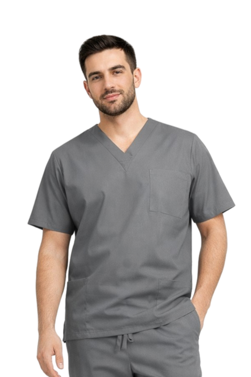 Bluza chirurgiczna męska CLINIC szary kolor