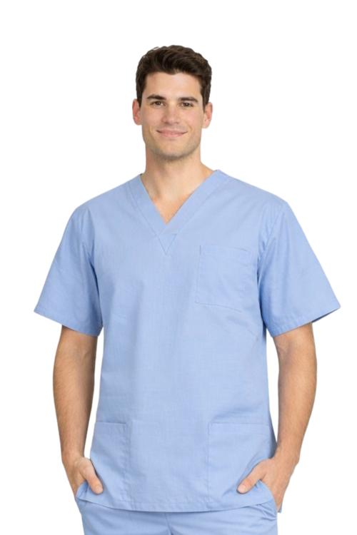 Męska bluza medyczna w kolorze niebieskim