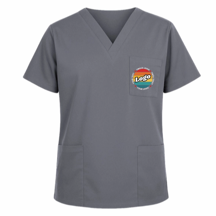 Bluza medyczna szara z własnym nadrukiem kreator online model M80.jpg