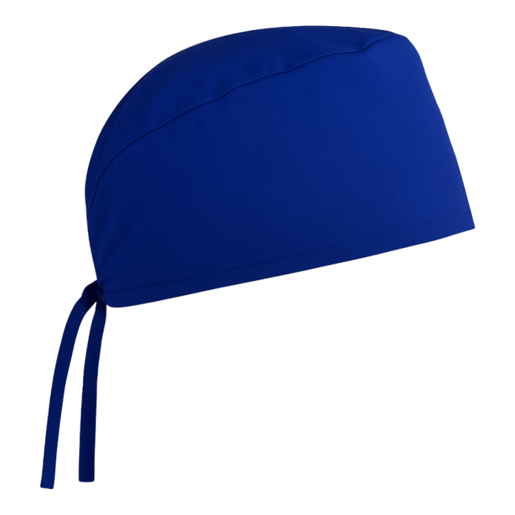 Czepek medyczny chirurgiczny wiązany unisex chabrowy prawy bok.png