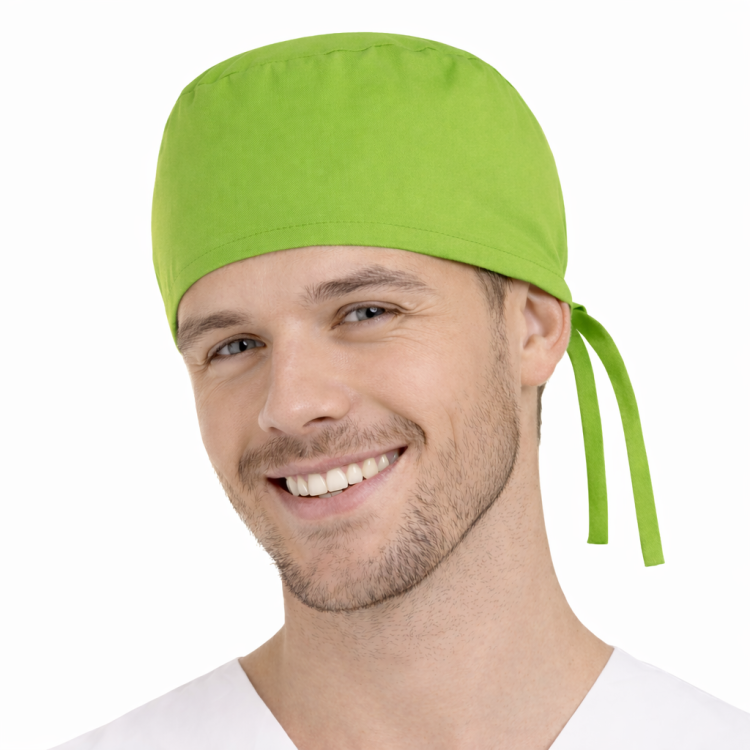Czepek medyczny chirurgiczny wiązany unisex limonka.png
