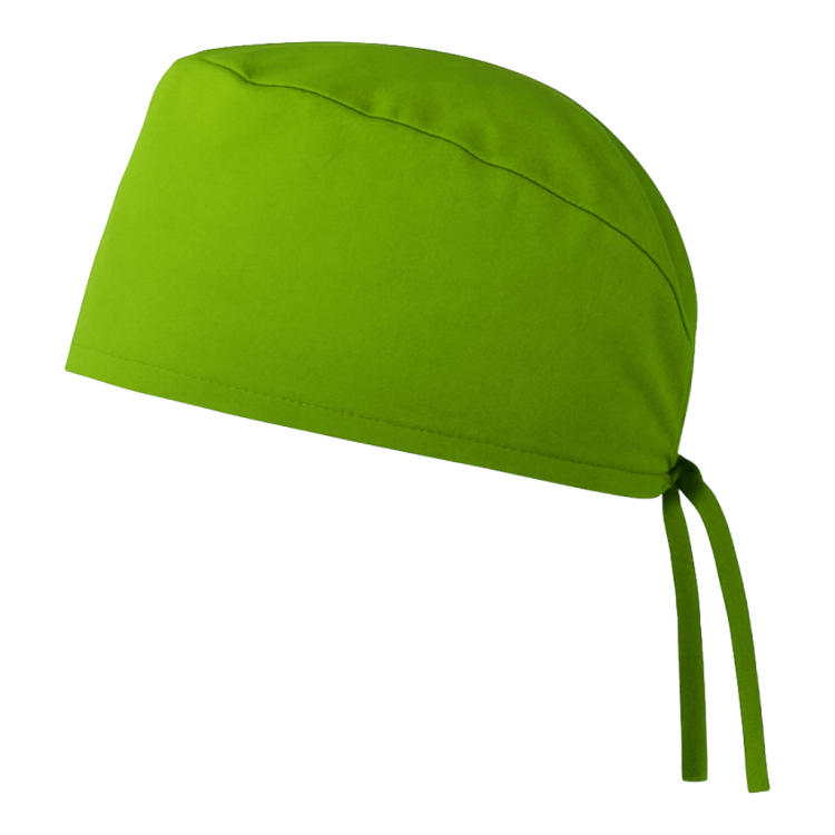 Czepek medyczny chirurgiczny wiązany unisex limonka lewy bok.png