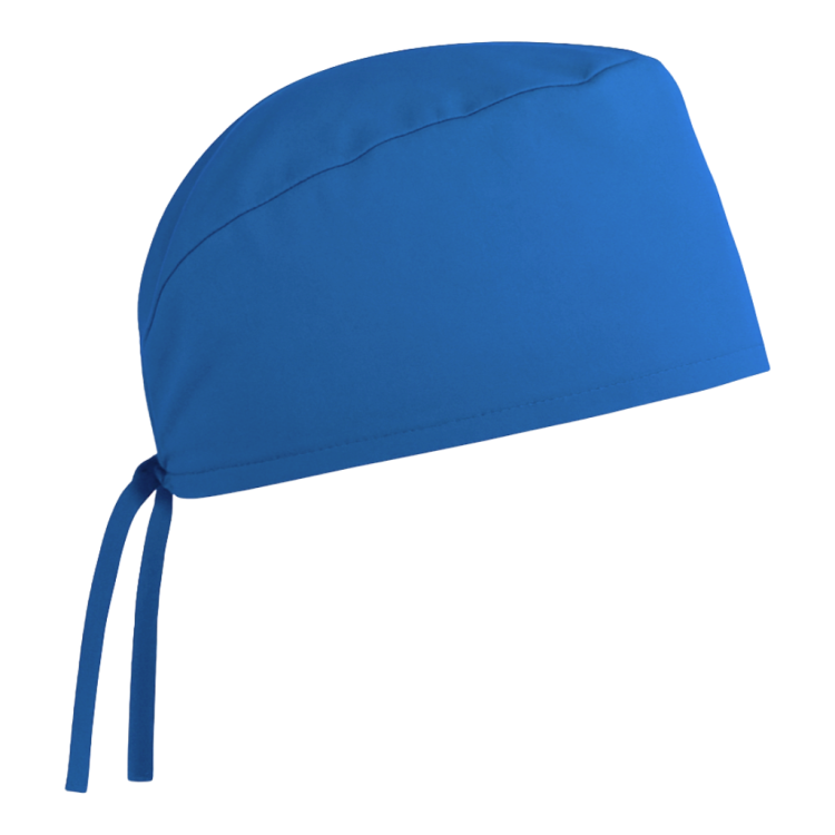 Czepek medyczny chirurgiczny wiązany unisex niebieski prawy bok.png