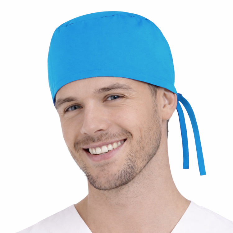 Czepek medyczny chirurgiczny wiązany unisex turkusowy.png