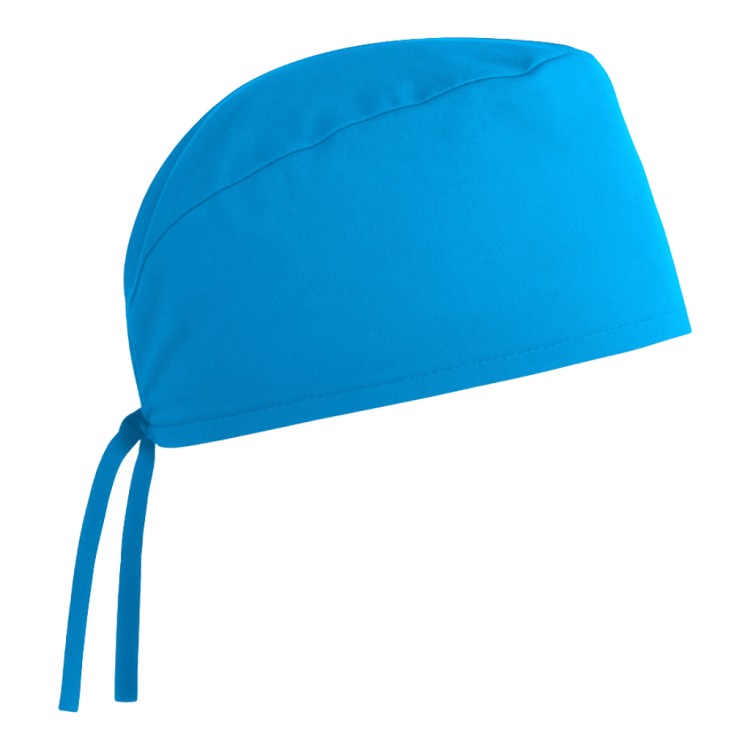 Czepek medyczny chirurgiczny wiązany unisex turkusowy prawy bok.png