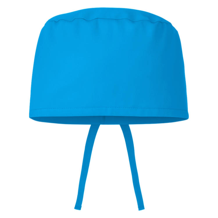 Czepek medyczny chirurgiczny wiązany unisex turkusowy przód.png