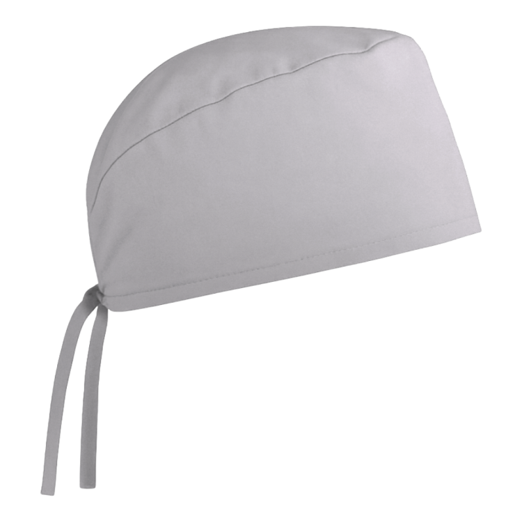 Czepek medyczny chirurgiczny wiązany unisex jasny szary prawy bok.png