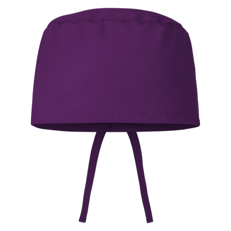 Czepek medyczny chirurgiczny wiązany unisex fioletowy przód.png