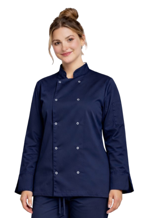 Bluza kucharska damska elastyczna kolor granatowy