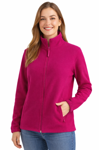 Bluza polarowa damska polar zapinany na zamek fuksja.png