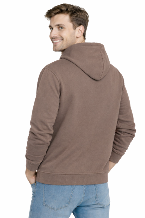 Bluza-dresowa-męska-z-kapturem-i-kieszeniami-kolor-odcień-brązu-widok-z-tyłu.png