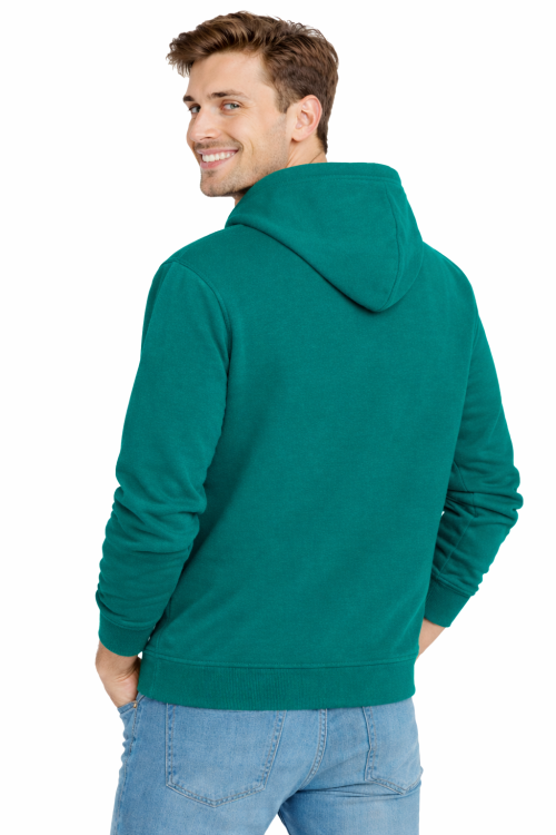 Bluza-dresowa-męska-z-kapturem-i-kieszeniami-kolor-seledynowa-widok-z-tyłu.png