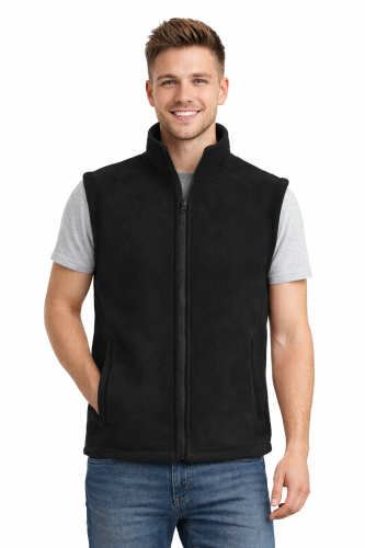 Kamizelka bezrękawnik polar zapinany na zamek czarny.png