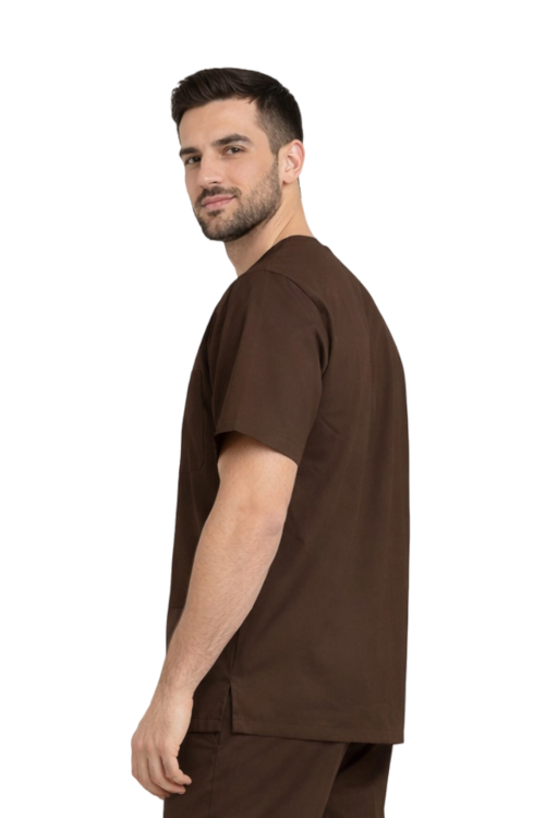 Czekoladowa bluza medyczna męska CLINIC