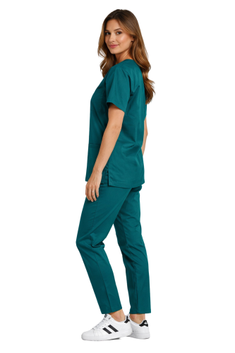 Morski komplet medyczny CLINIC z bluzą i spodniami