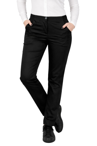 Elastyczne spodnie kelnerskie damskie kolor czarny