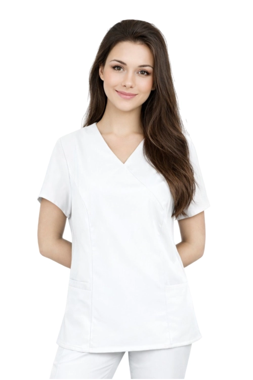 Bluza medyczna elastyczna Comfort Fit BIAŁA