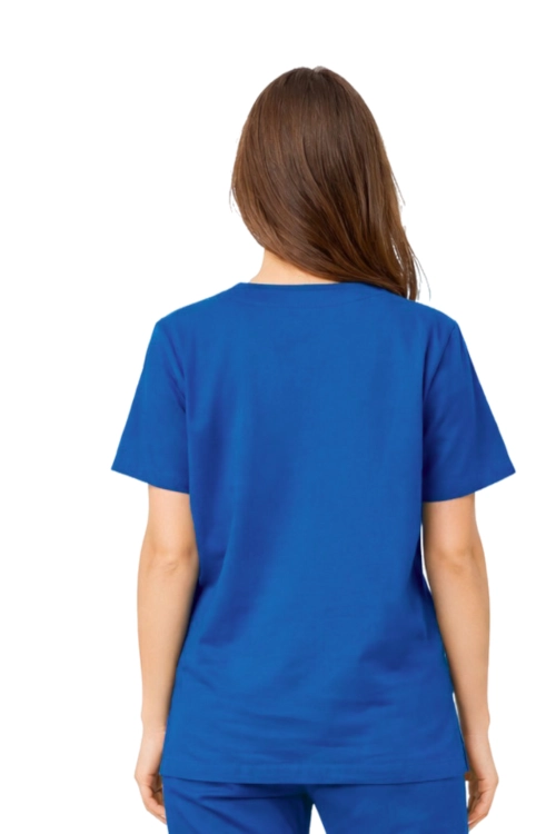 100% bawełniana bluza medyczna damska w kolorze chabrowym