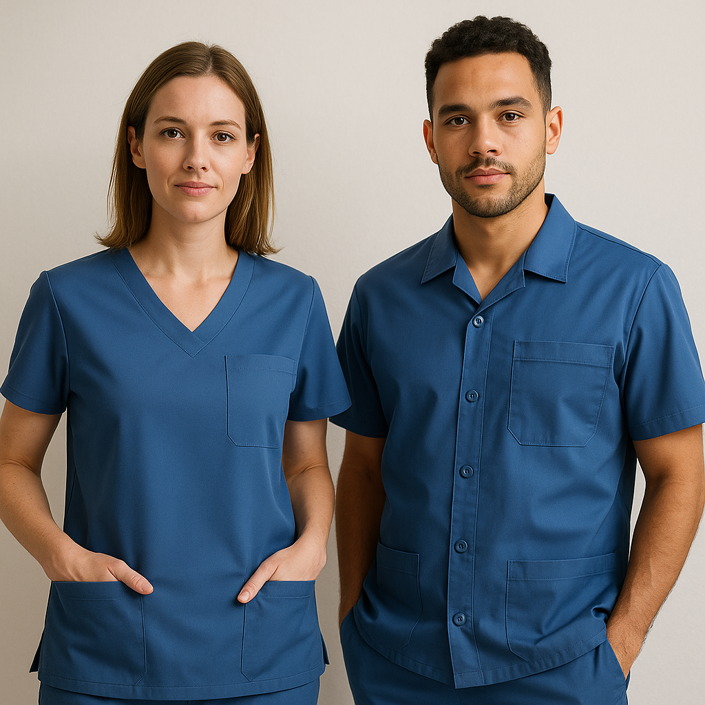 Medicinska bluza: Over glave ali z zapenjanjem – katera je bolj udobna za izmeno?