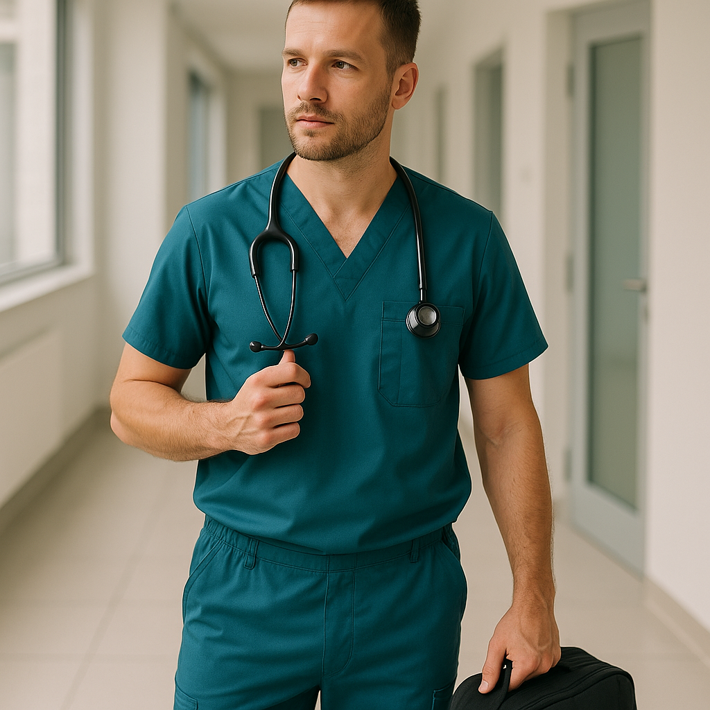 Medicinski obleka za zdravstvenega skrbnika – praktičen komplet za izmeno